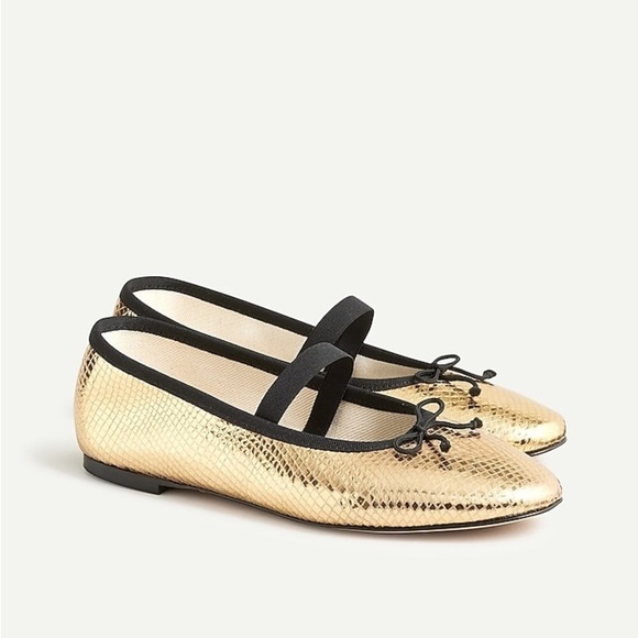J Crew Zoe strappy flats in Italian snake-embossed leather BT899 - Picture 2 of 5